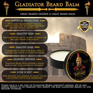 Gladiator Beard Balm (2.6 oz) - Icon Scent